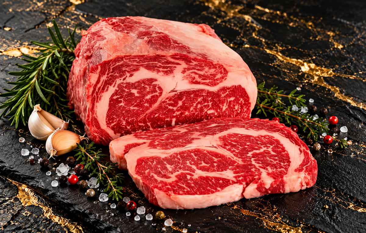 Beef cube roll MSA, 100 day grain fed MB2+